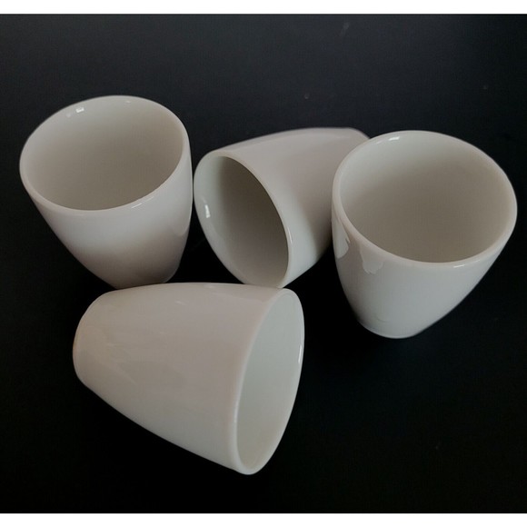 Vintage White Ceramic Porcelain Sake Cups/Shot Glasses 4pcs 1.75" Japan Modern - Picture 5 of 9